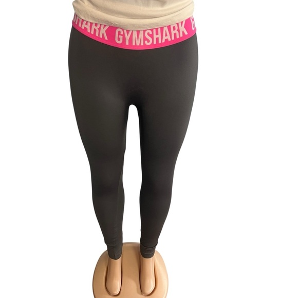 3/$30 🍂 Gymshark Grey Leggings with Vibrant Pink Waistband - Picture 2 of 10